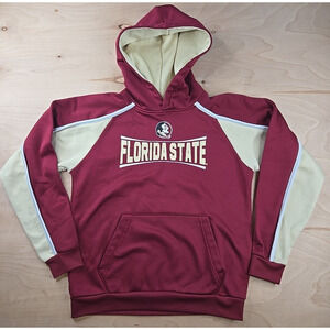 Florida State Seminoles Hoodie Youth M 12 - 14 Garnet NCAA Football Therma-FIT
